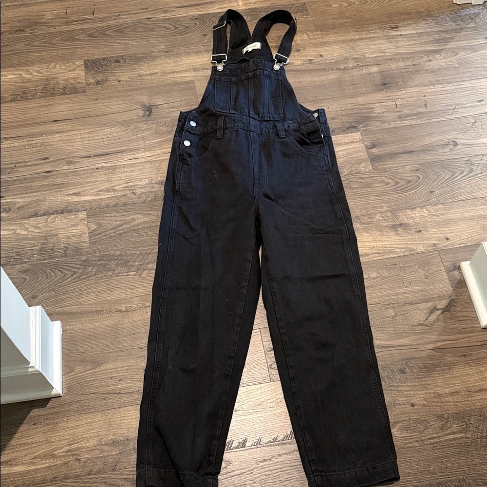 Madewell Black Denim Overalls